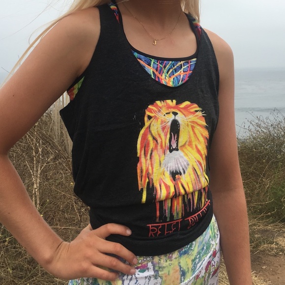 Rebel Buddha lion tank top - Picture 1 of 1